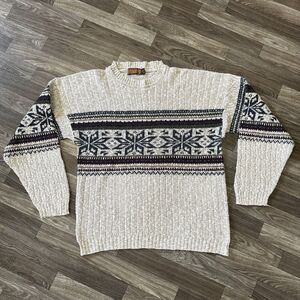 Vintage Northern Explorer Fair Isle Nordic Sweater; Mens XL; Made in USA; Aztec